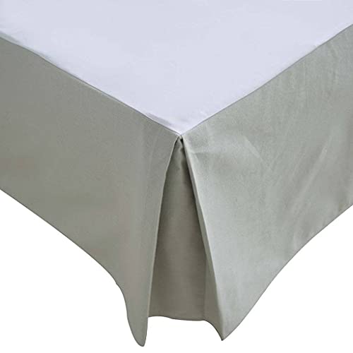 QUNCUNG Lino Cama Falda,Lujoso 100% Lino Cama Falda Fácil Ajuste Respirable Prima...