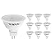 Produktbild VINSUN® 10er Pack GU5.3 / MR16 LED Lampe 3W 250lm (Ersetzt 25W) [LED Leuchtmittel warmweiß 2900K, 110°, 12V DC]