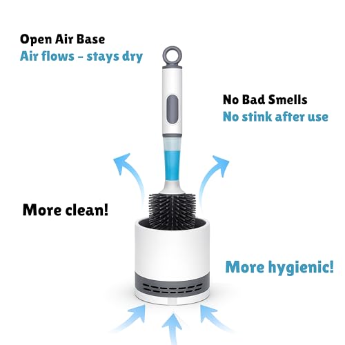 Miniatura 5 de Escobilla Baño Con Dispensador Jabon - Escobilla Baño Silicona - Escobillas De Baño Con Dispensador - Toilet Brush - Nivel Visible, Depósito Recargable, Soporte De Pared Y Bandeja Antigoteo Para Wc