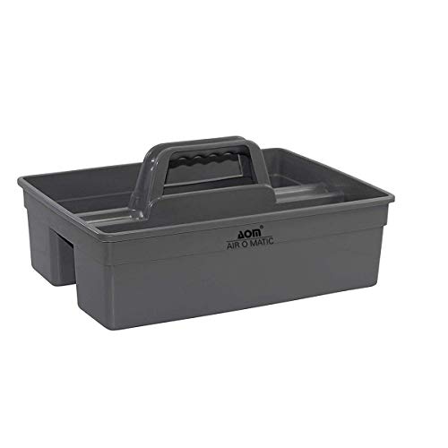 AIR O MATIC Handy Caddy Tool Bucket (Grey) Multipurpose Grey Plastic Storage Caddy for Cleaning, Gardening, Crafting, Kitchen, Office, and Car Use