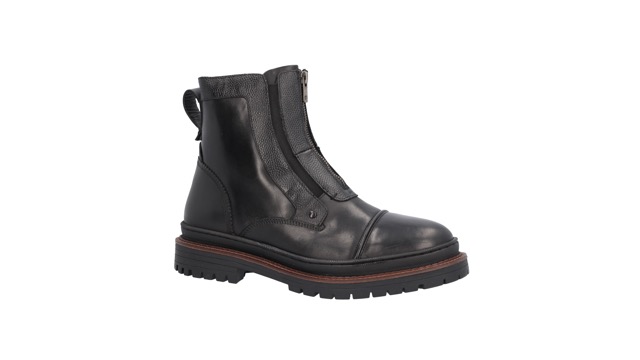 Vintage Foundry Co. Men\'s Black Leather Biker Boots Buckle Accent US 8.5 Gray Zip Biker Boots for Men for sale | eBay main image 4