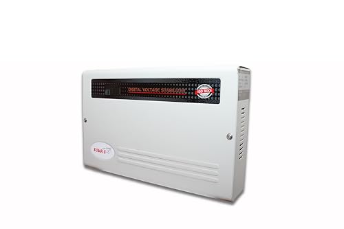 Image of FOUR-S 5KVA Smart Digital Double Booster Voltage Stabilizer Working Range (130V - 280V) Upto 2 Ton Air Conditioner, White Glossy;