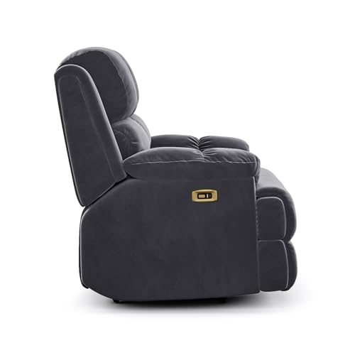 Image of Wakefit Recliner | 3 Year Warranty | Recliner Sofa 1 Seater, XpertGRID Technology, Designed for Supreme Comfort & Relaxation, Easy DIY Assembly, 145 kg Weight Capacity, Electic Virelia (Space Grey)