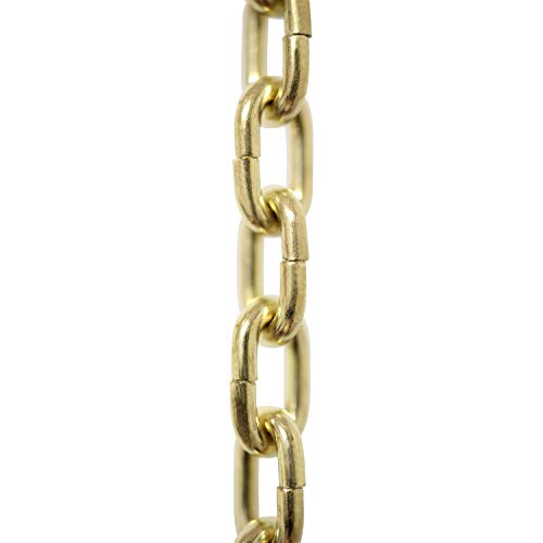 Image of RCH Hardware CH-S53-14-PB Steel Clock Chain 14 Gauge, Polished Brass (1 Foot)