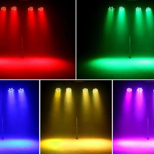 Image of LED Par Lights 16 Pack, 36 LED Stage Lights 7 Modes RGB DJ Light with Sound Activated Remote and DMX Control DJ Uplighting for Birthday Party Events Wedding Christmas Stage Lighting