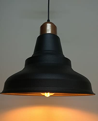 Rsylight Retro Metal Sarkıt Avize Rustik Tekli Sarkıt Siyah Bakır Cafe Mutfak Aydınlatma Siyah RYS000160