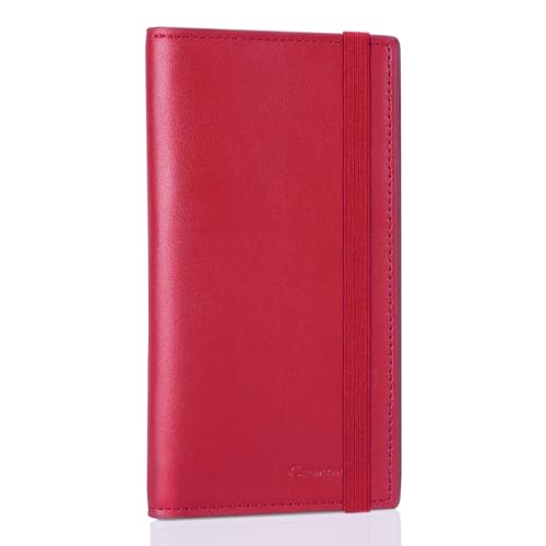 Image of CASMONAL Checkbook Covers for Personal Checkbook Holder RFID Premium Vegan Leather Checkbook Cover for Duplicate Checks