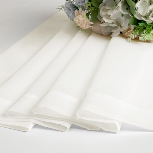 Image of OVZME Ivory Sheer Curtains 78 Inches Long 2 Panels - Soft Light Filtering Window Sheer Panels for Living Room /Bedroom, Top Dual Rod Pocket, 1 Pair, Each 42Wx78L Inches