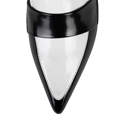 YDN Women Dressy Slingback Pumps Pointed Closed Toe Slip On Contrast Stitching Loafers Sandals Rhinestone Kitten Low Heels Shoes Business Daily Size 4-15 US3