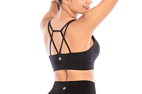 Image of RUNNING GIRL Sports Bras for Women,Padded Sports Bra Tank Top Sexy Crisscross Back High Impact Longline Workout Yoga Bra