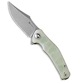 SENCUT Episode Pocket Knife for EDC, Stonewashed 3.48" 9Cr18Mov Folding Knife with Reversiable Deep