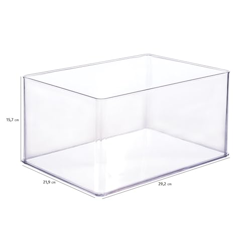Organizador Modular Empilhável Plástico Encaixa Quadrado Altura 15,7 cm Plasútil T9