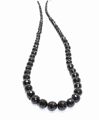 Collier spinelle noire naturelle facettée pour remplacer les bijoux ternes
