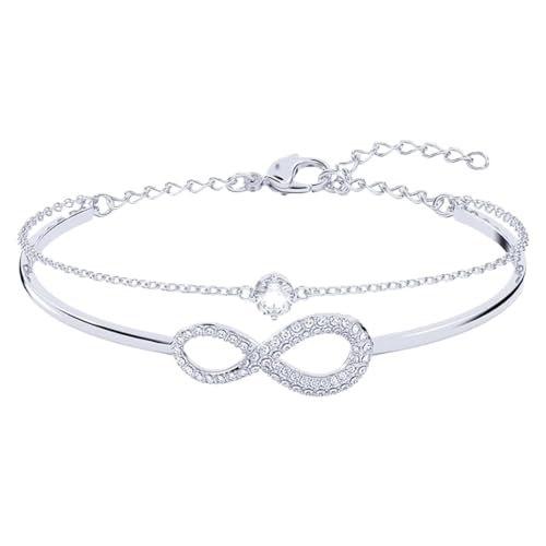 Hanaoops Pulsera para Mujer Pulseras Infinita de Plata de Ley 925 Circonita...