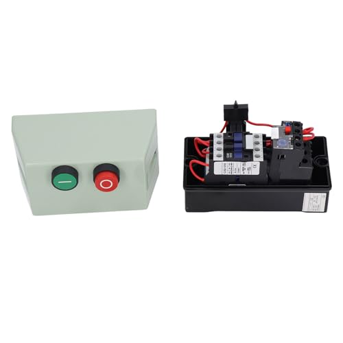 Fockety Magnetic Electric Motor Starter, 2.2KW Single Phase 220/230V 4KW 9‑13A IP55 Electric Motor Switch Motor Starter Overload