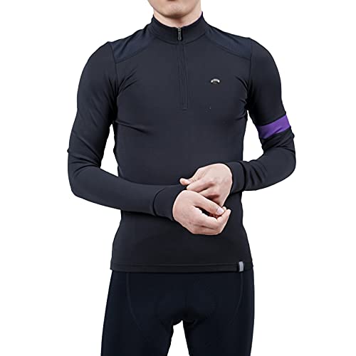 Chaqueta para ciclismo térmica de invierno para hombre, negra, talla M miniatura 3