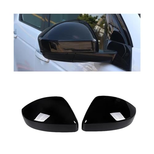 車のカーボンファイバーバックミラーバックミラーカバー に適合する ランドローバー に適合する ディスカバリースポーツ に適合する レンジローバー に適合する ヴェラール に適合する イヴォーク 2014-2013 2個(Bright black)