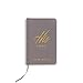 WEDDINGSTAR Customizable Vow Pocket Notebook Charcoal Gray - His Vows Gold Embossed