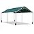 Quictent 10x20 ft Heavy Duty Car Canopy Galvanized Frame Carport Outdoor Party Tent Boat Shelter with 3 Reinforced Steel Cables - Green