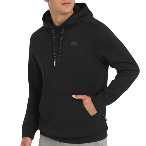 Quiksilver Men's Regular Fit Active Performance Heavyweight Jacquard Mesh and Polar Fleece Pullover Hoodie