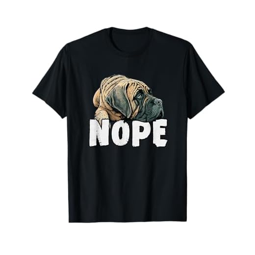 English Mastiff Nope Funny Lazy Pet Dog Cute T-Shirt