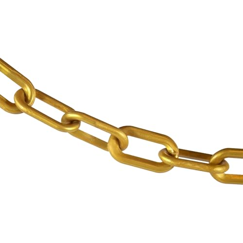 Image of Mr. Chain Plastic Barrier Chain, Gold, 50 ft Length (50009-50)