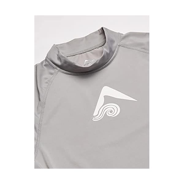 Kanu Surf Men's Long Sleeve Platinum UPF 50+ Rashguard, Grey, Large - Image 3