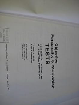Hardcover Objective Personality and Motivation Tests a Theoretical Introduction and Practical Compendium Book