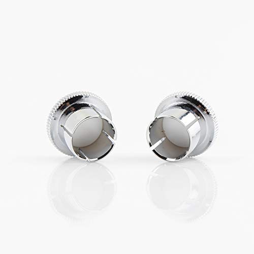 Viborg 8 Pcs Rca Cap Protector Dust Cap Noise Stopper Proof Rhodium Plated Protector Cover (Rhodium) - Image 2