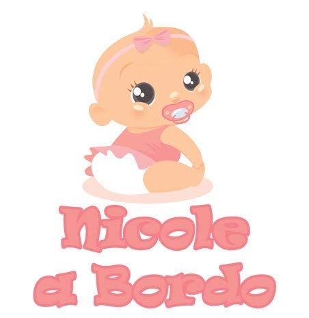 GamesMonkey Adesivo Bimbo Bimba a Bordo - Nome