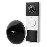 TP-Link Tapo スマートリモコン+ビデオドアベル セット【Tapo H110 + D210】ワイヤレス インターホン カメラ付き 2K 3MP 300万画素 双方向通話 工事不要 人物・ペット・車両検知 IP65耐候性 夜間カラー撮影【Amazon.co.jp限定】