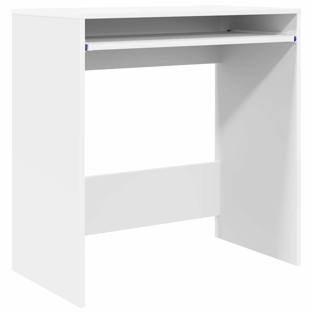 Computertisch Home Office Schreibtisch Holzwerkstoff 77,5 x 43 x 79 cm mit Regalbrettern und strukturierter Oberfläche, Stabiler Rahmen für Bürogeräte, pflegeleicht