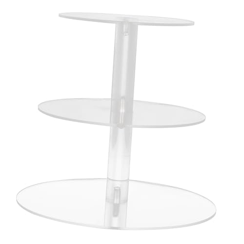 Garneck Cake Stand Multi-tier Rack 3 Tier Cupcake Tower Cake Display Bracket Cake Display Stand Pastry Serving Tray Circle Tray Dessert Accessory Cupcake Holder Cake Display Tray Acrylic