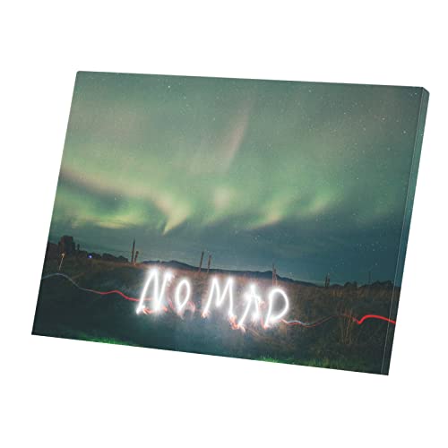 Toile imprimée lightpainting nomad dessin de lumière pose longue champ nuit