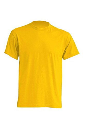 Mister Patch T-Shirt JHK Modello Ocean - 100% Cotone (TG XL Uomo EU, Giallo)