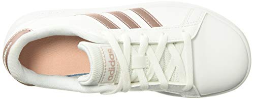 Adidas Baby Boys Grand Court - Kids Sneaker, White/Copper Metallic/Glow Pink, 5 Toddler Us #TOP4