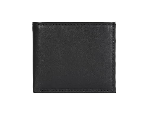 Mens RFID Blocking Bifold Wallet Genuine Leather Brown (Walnut)2