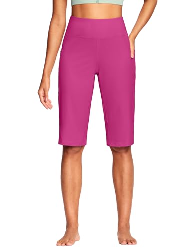 Image of ISEEGZ 15 inch / 18 inch / 21 inch / 25 inch Capri Pants for Women High Waist with Pockets Women's Capris Workout Yoga Pants Loose Straight Leg
