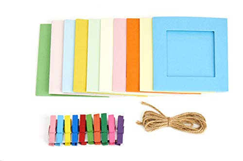 Image of Fujifilm instax Square Instant Film + Hanging Photo Frames for Square Film Assorted Colors - Deluxe Accessory Bundle (20 Exposures)