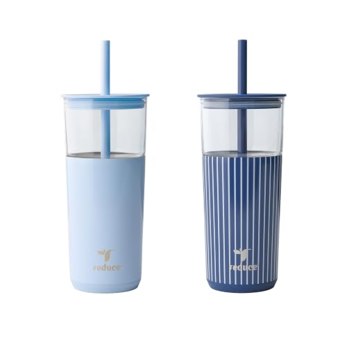 Image of REDUCE Aspen - 20oz Vacuum Insulated Glass Tumbler - Extra Wide Straw & Lid