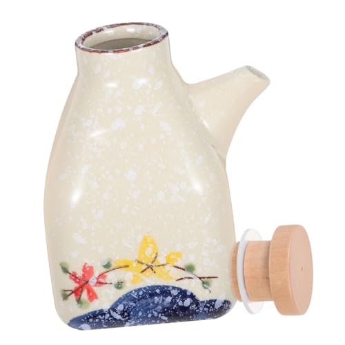 Abaodam olla de aceite de cerámica botella de aceite de oliva tarro de vinagre japones botella de salsa shoyu soporte para salsa de vinagre botellas de aceite de oliva dispensador de shoyu