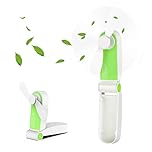 Hianjoo Mini Handheld Fan, Soft Blade Small Handy Fan for Girls Boys Portable Rechargeable Folding Pocket Fan with Adjustable 2 Speeds USB Cable for Home Office Travel Outdoor - Green