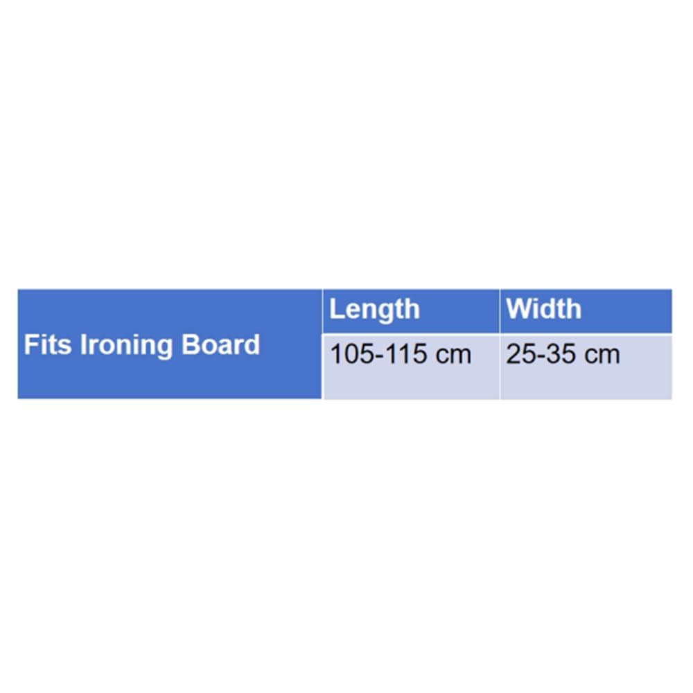 Umiin Copriasse da Stiro, 115 × 35 cm, Copri ASSE da Stiro Elastico e Spesso, con Parte Superiore in Cotone e Imbottitura in Feltro da 6 mm