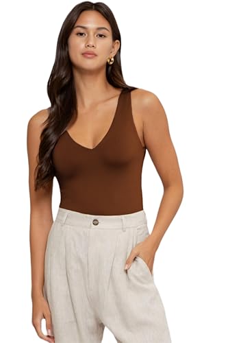 Image of SIGHTBOMB Ultra Soft V Neck Slim Adjustable Strap SOFTLINE ' Double Layer ' Afford LUX Cuddle TEE for Women