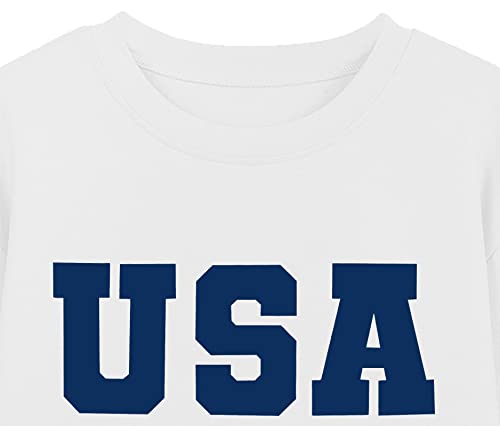 Image of LAZYCHILD USA Sweatshirt Women American Flag Shirt Patriotic TShirt Stars Stripes Pullover 4th of July Tee Tops