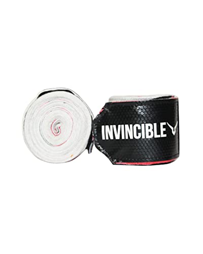Image of INVINCIBLE Nylon Mexican Style Semi-Stretch Hand Wraps (Pink Camo, 3.75 Meter)
