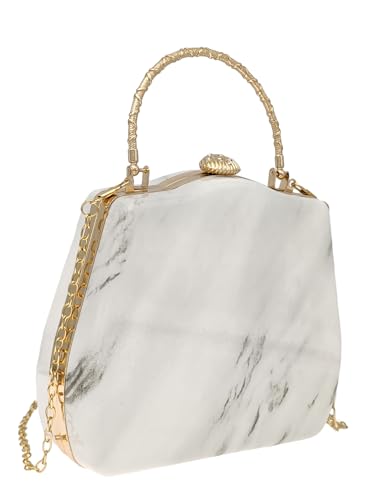 Women's Marble Pattern Clutch Purses PU Leather Fashion Handbag Evening Elegant Crossbody Bag With Strap2