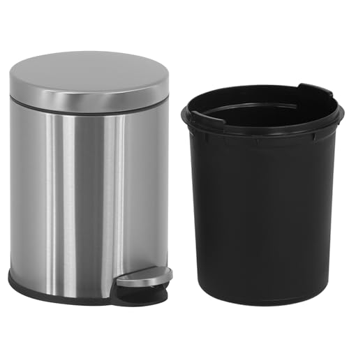 Caneca de basura redonda de acero inoxidable 6L