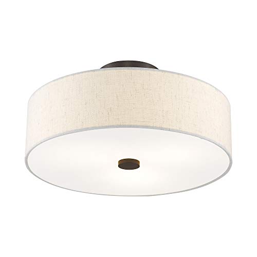 Livex Lighting 52135-92 Meridian Collection 3-Light Semi Flush Mount Ceiling Fixture thumb #5