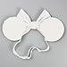 JIAHANG White Velvet Adjustable Mouse Ear Hair Bow Headband with Beadings, Fashion Bow Hairband Stand for Baby Girls Infant Toddlers